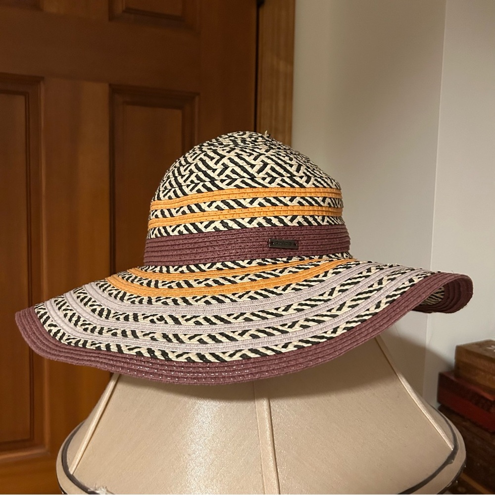 PRANA Dora Sun Hat Women's One Size 100% Paper Straw Strap Wide Brim Outdoor Cap